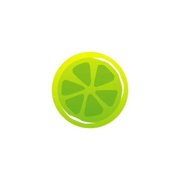 Zitrone oder Limette Kreis Süßigkeiten Cartoon-Symbol, flache Vektorillustration isoliert. — Stockvektor