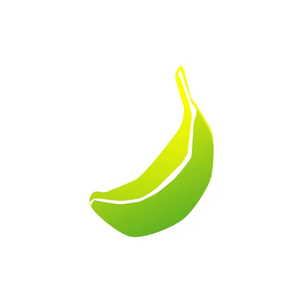 Icône de dessin animé banane jaune mûr, illustration vectorielle plate minimaliste isolée. — Image vectorielle