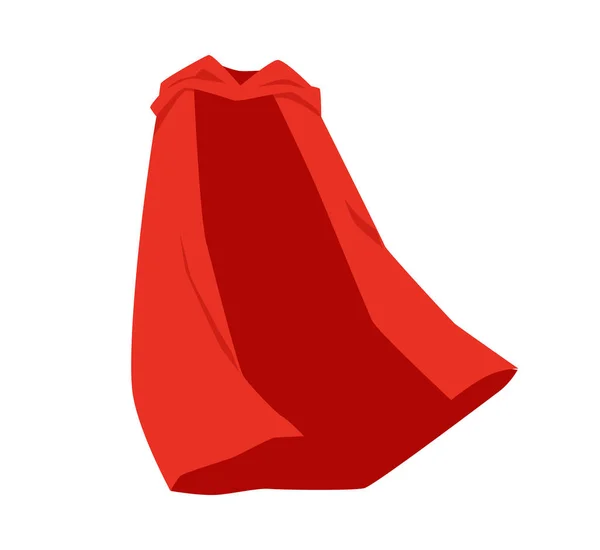 Capa para héroe o manto volador para vampiro de tela de seda de lujo rojo — Vector de stock