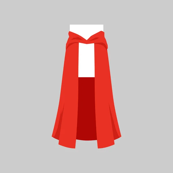 Supereroe uomo o donna mantello con distintivo bianco, illustrazione vettoriale piatta isolato. — Vettoriale Stock
