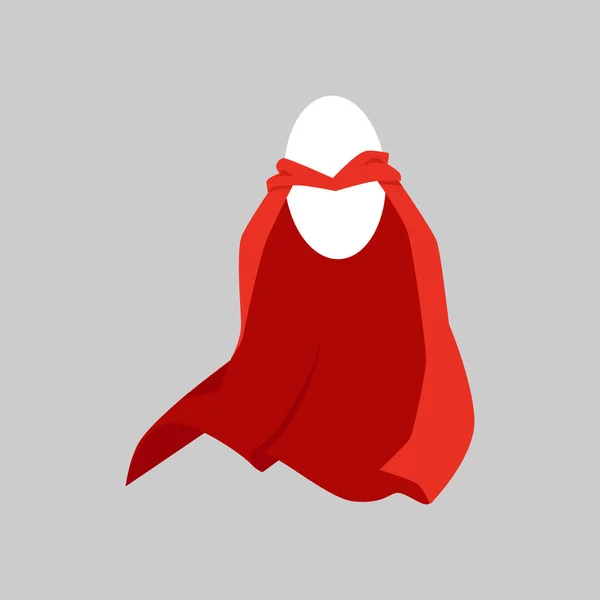 Super eroe uomo o donna mantello che soffia nel vento, piatto illustrazione vettoriale isolato. — Vettoriale Stock