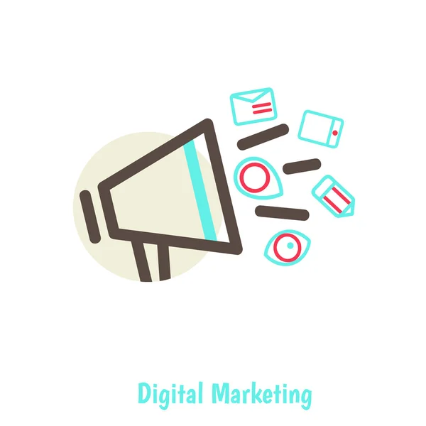 Concepto de marketing digital — Archivo Imágenes Vectoriales