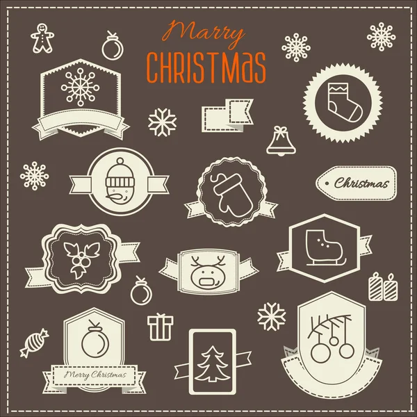 Christmas decoration vector design elements collection — Stock Vector
