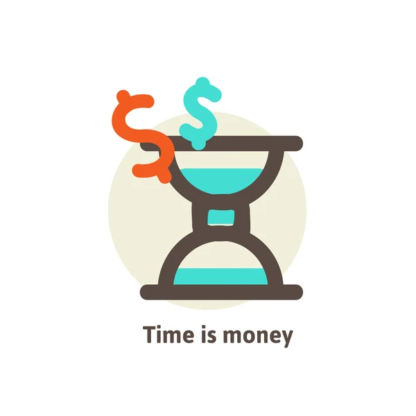 Time is money business concept — Stock Vector