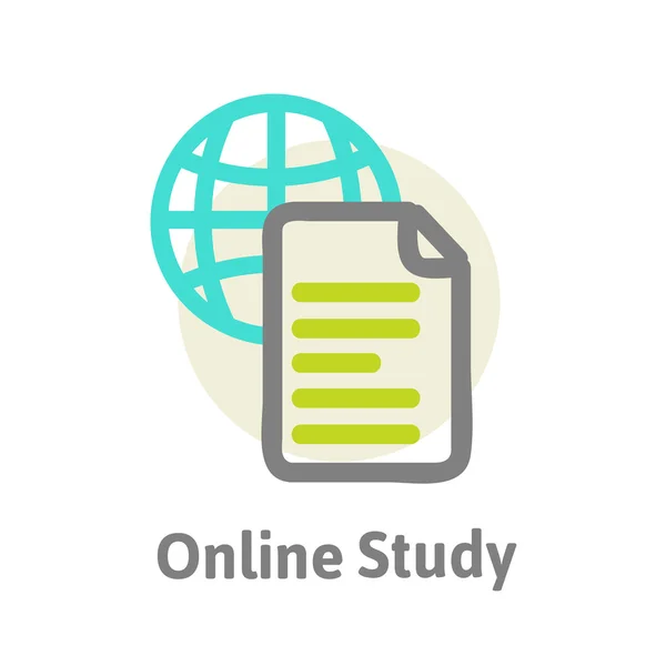 Representación esquemática del proceso de aprendizaje en línea — Archivo Imágenes Vectoriales