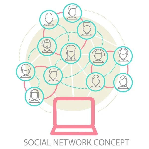 Social Network background — Stock Vector