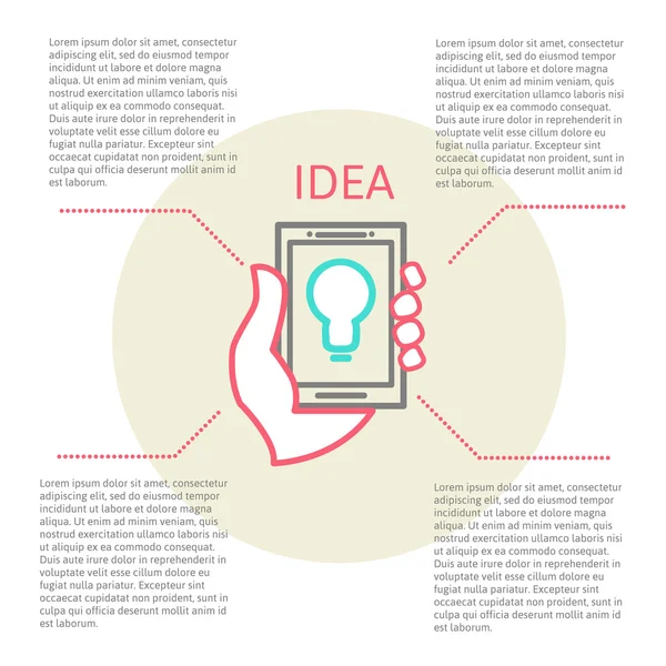 Statistiques de l'idée de concept avec espace pour votre texte et information — Image vectorielle