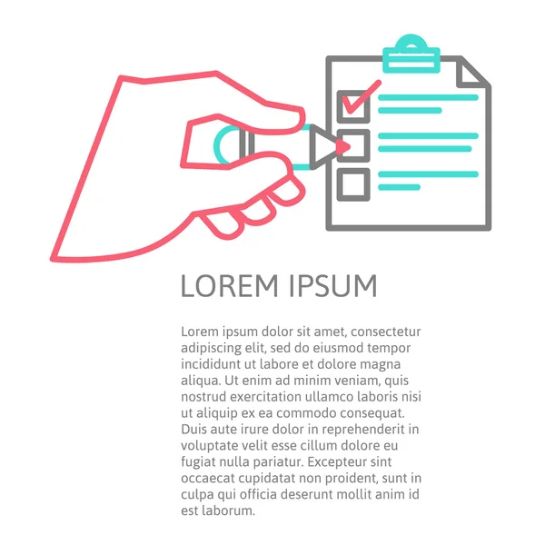 Illustrazione di una lista di controllo — Vettoriale Stock