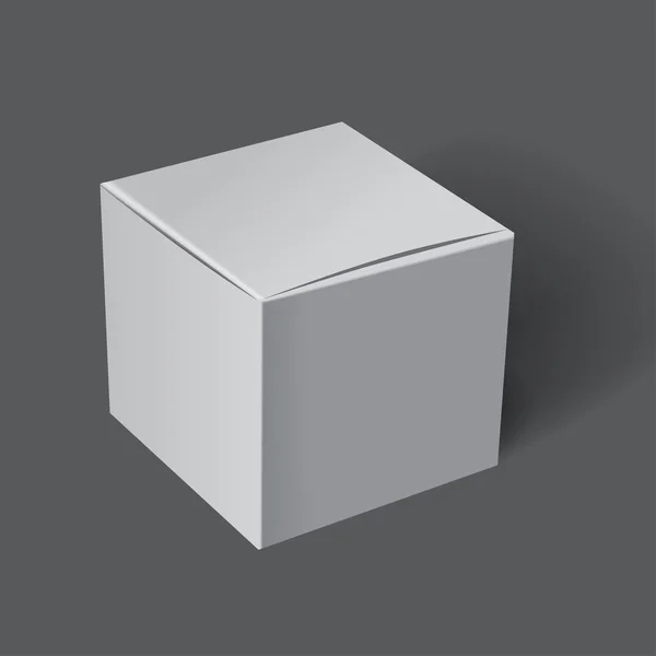 Шаблон белой коробки — стоковый вектор