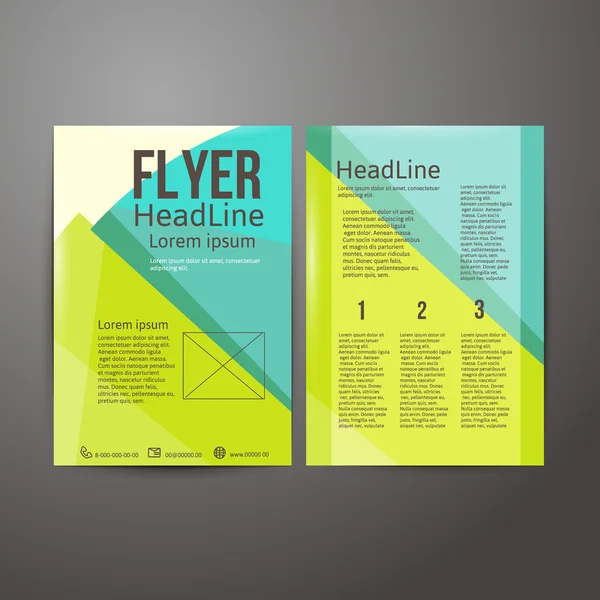 Abstracte brochure flyer ontwerp — Stockvector