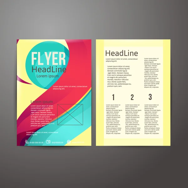 Résumé brochure flyer design — Image vectorielle