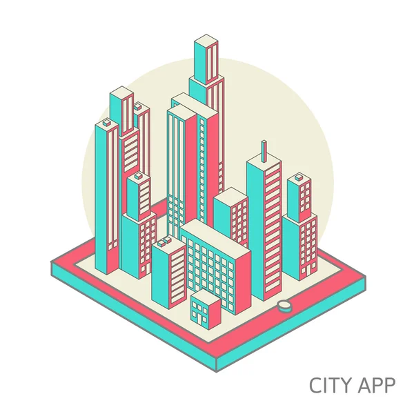 City app — Stock Vector