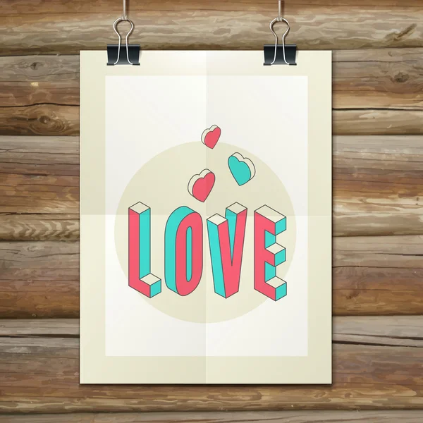 Feliz día de San Valentín plantilla de diseño de póster de fiesta — Vector de stock