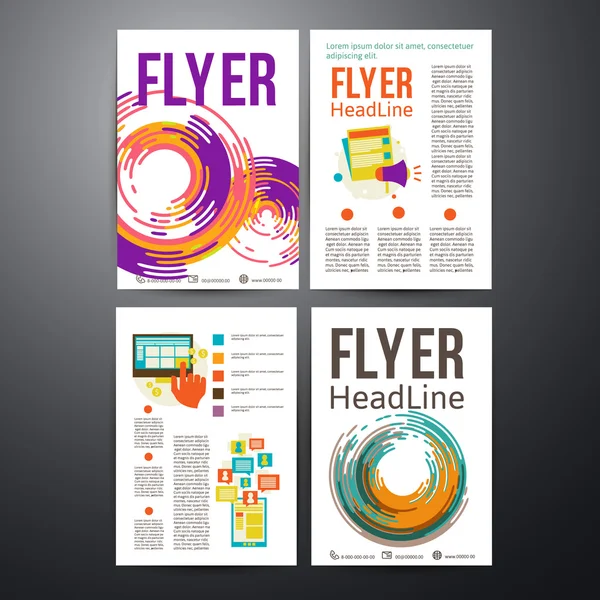 Abstract  Brochure Flyer design vector template. — Stock Vector