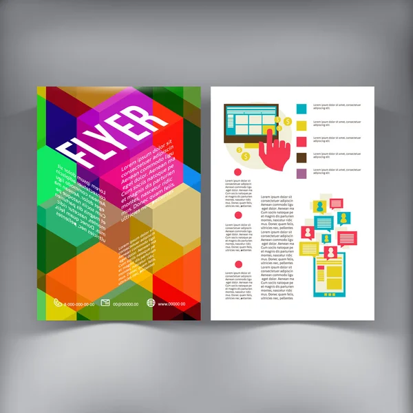 Abstracte Brochure Flyer vector ontwerpsjabloon. — Stockvector