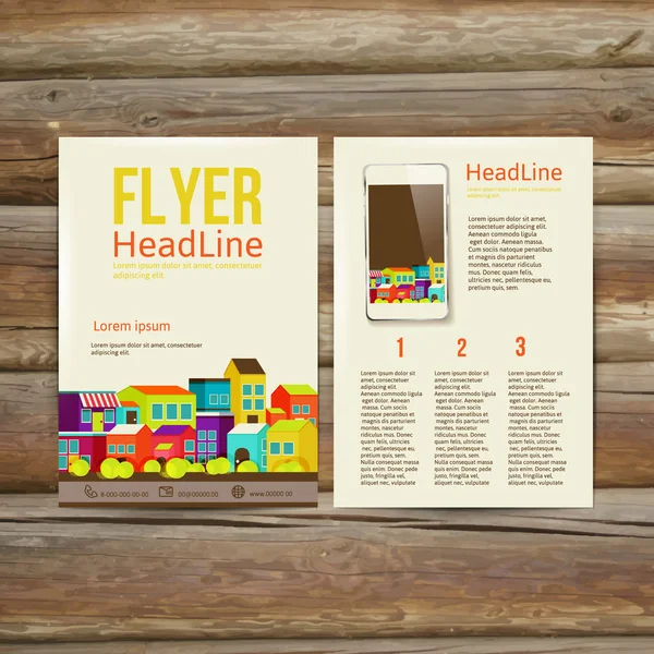 Abstract  Brochure Flyer design vector template. — Stock Vector