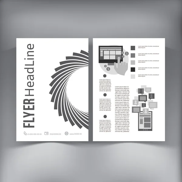 Abstracte Brochure Flyer vector ontwerpsjabloon. — Stockvector