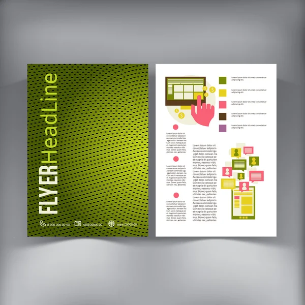 Abstract  Brochure Flyer design vector template. — Stock Vector