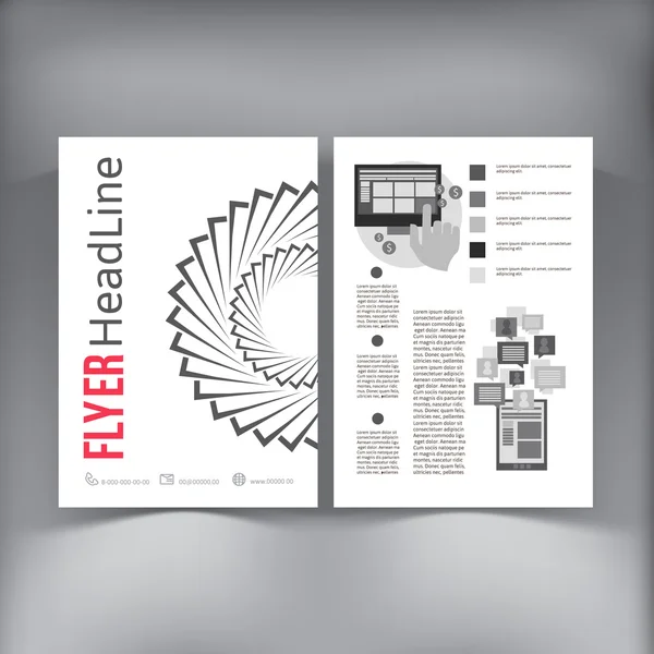 Abstracte Brochure Flyer vector ontwerpsjabloon. — Stockvector