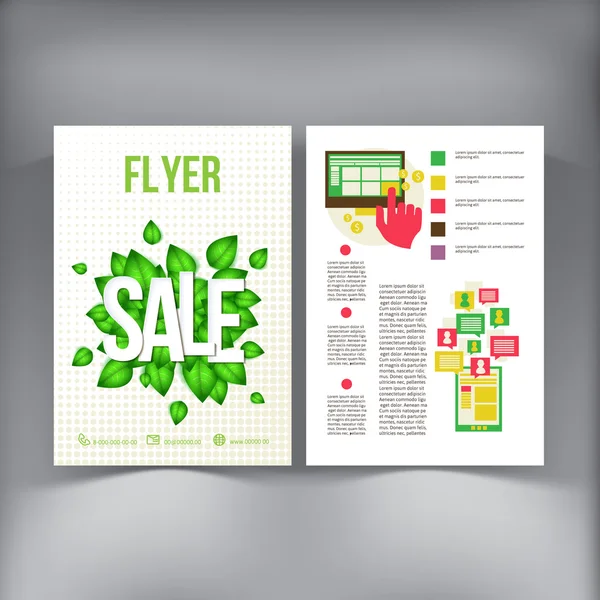 Ontwerpsjabloon vector verkoop Brochure Flyer. — Stockvector