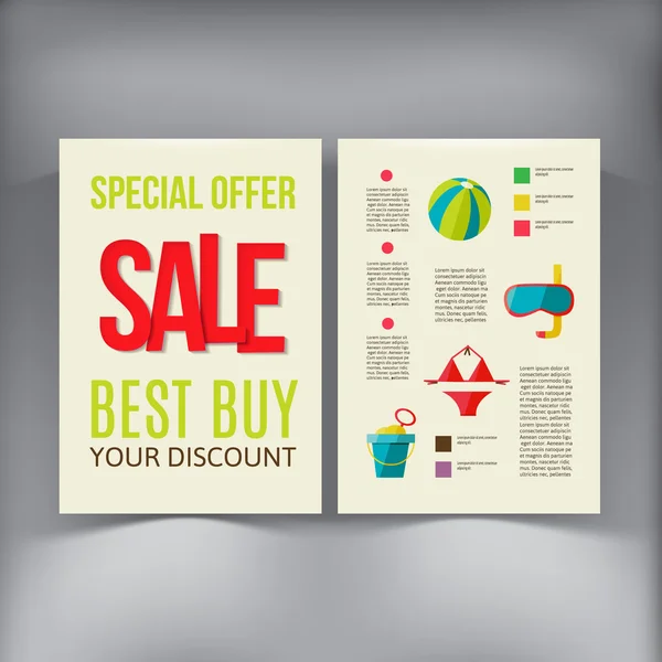 Sale Brochure Flyer design vector template. — Stock Vector