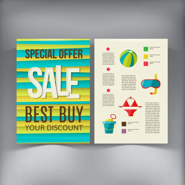 Sale Brochure Flyer design vector template. — Stock Vector