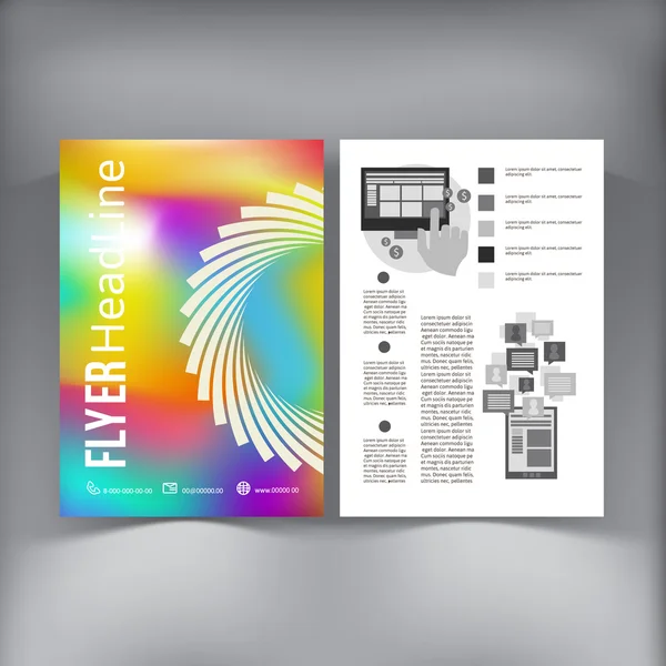 Abstracte Brochure Flyer vector ontwerpsjabloon. — Stockvector