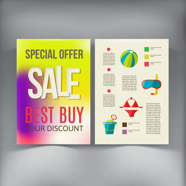 Sale Brochure Flyer design vector template. — Stock Vector