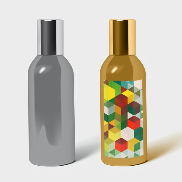 Pakiet butelki perfum — Wektor stockowy