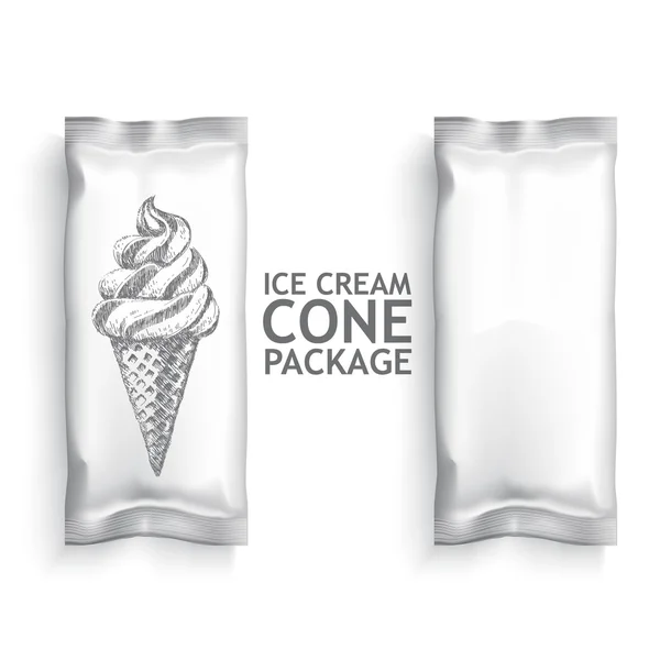 Paquet crème glacée — Image vectorielle