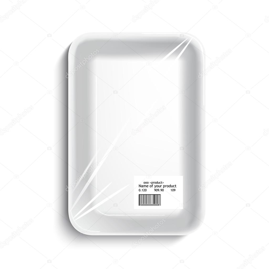 empty wrapped food tray