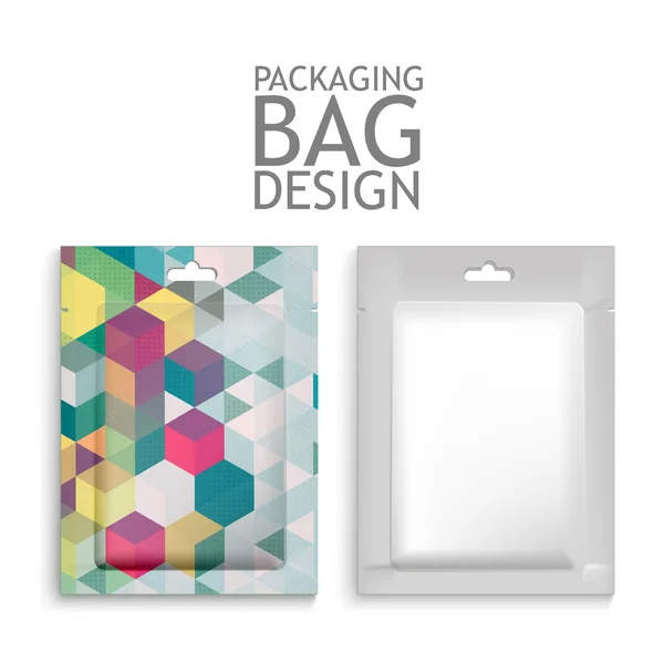 Mockup Blank Foil Packaging. — Stock Vector