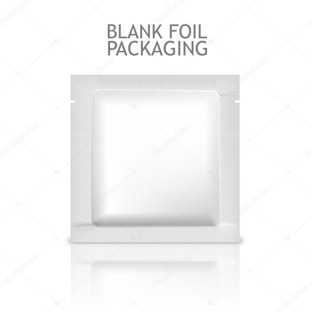 Mockup Blank Foil Packaging.