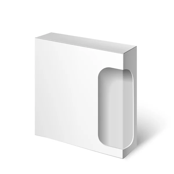 Beyaz paket kutu. Mockup şablonu — Stok Vektör