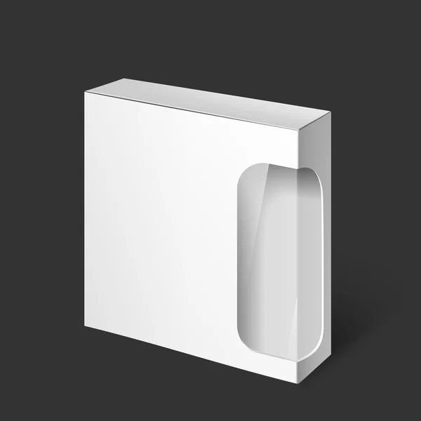 Witte pakket Box. Mockup sjabloon — Stockvector