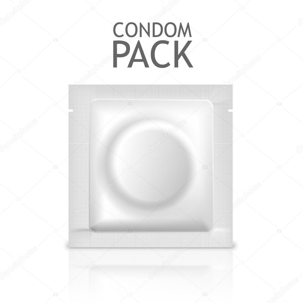 Blank Condom Wrapper, Foil Pack Template