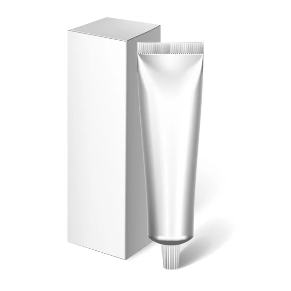 Emballages cosmétiques vierges, modèle de tube — Image vectorielle