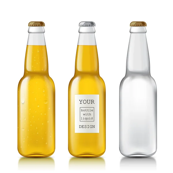 Set botellas realistas . — Vector de stock
