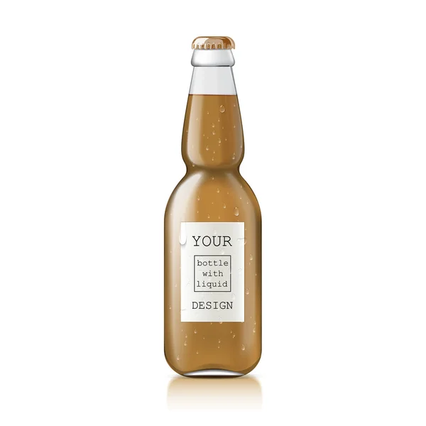 空のビール瓶のサンプル — ストックベクタ