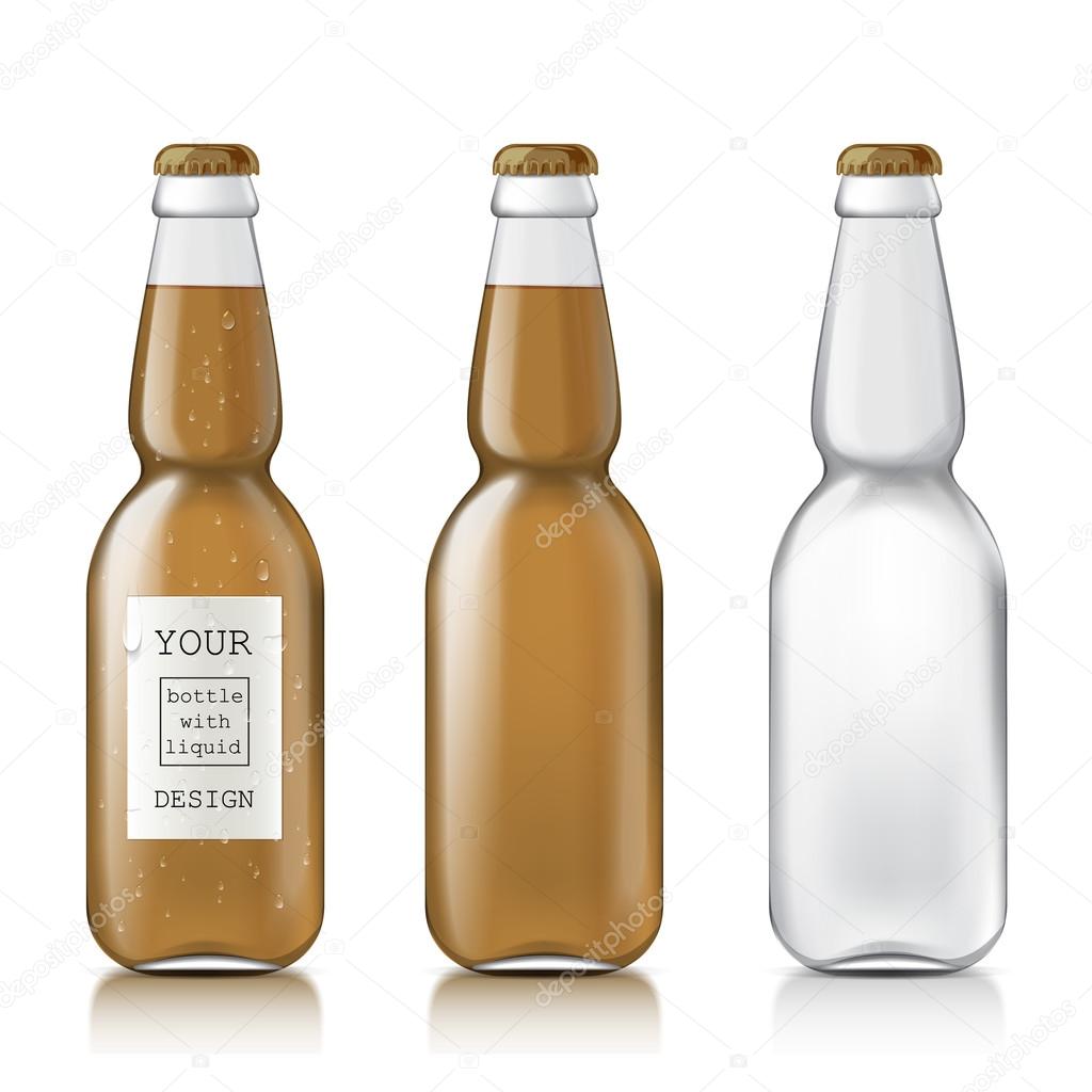 12 oz. (355 ml) Clear Glass Long Neck Beer Bottles, Pry-Off Crown, 26-611  (Bulk Pack)