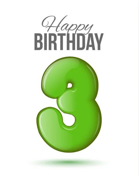 Birthday. Greeting card with numbers. — Stock Vector