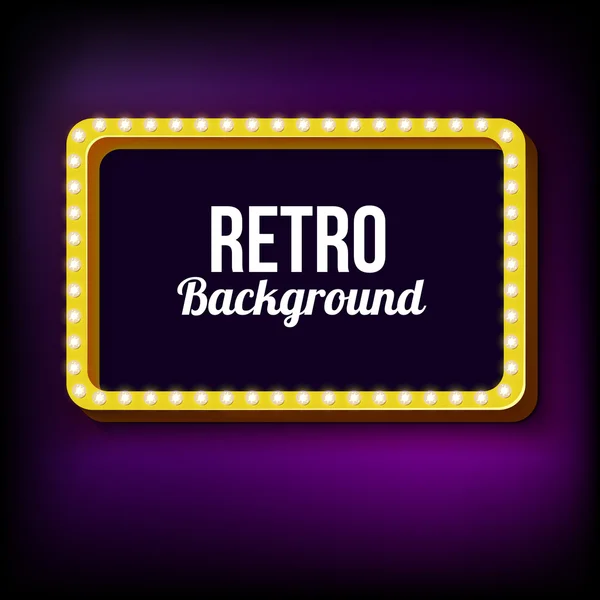 Night retro background with lights — Stock Vector