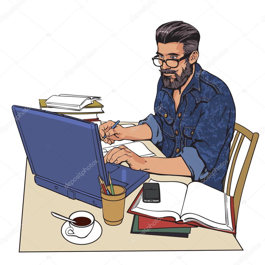 Writer cartoon Vector Art Stock Images | Depositphotos Writer cartoon Vector Art Stock Images | Depositphotos