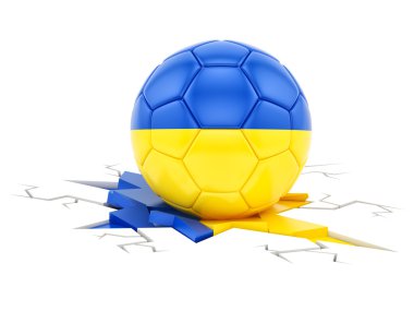 futbol ile Ukrayna bayrağı