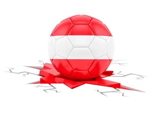 Futebol com a bandeira da Áustria — Fotografia de Stock