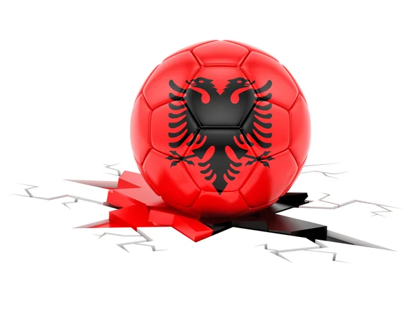 Futebol com a bandeira da Albânia — Fotografia de Stock