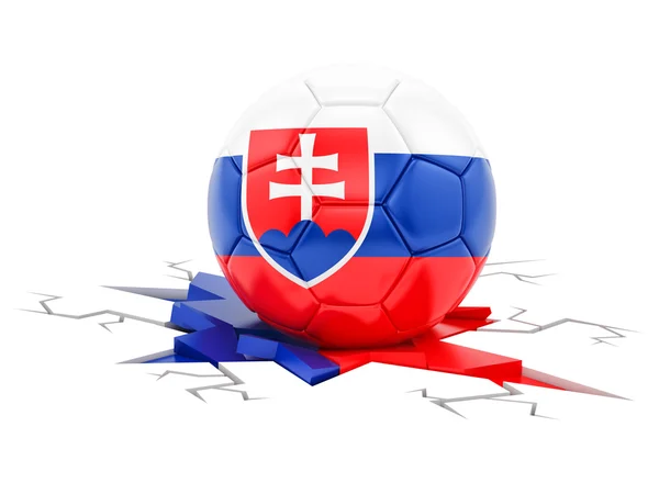 Football with the flag of Slovakia — Stock Photo, Image