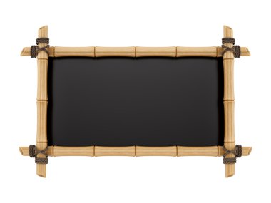 Bambu işareti, üzerinde beyaz izole