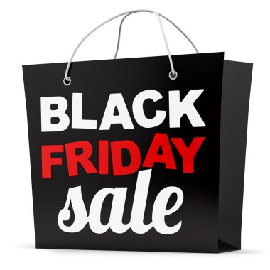 Kara Cuma alışveriş çantası.