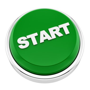 Başlat düğmesi, üzerinde beyaz izole